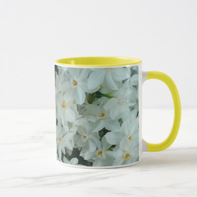 Mug Narcisse Paperwhite Fleurs Blanches Délicates (Droite)