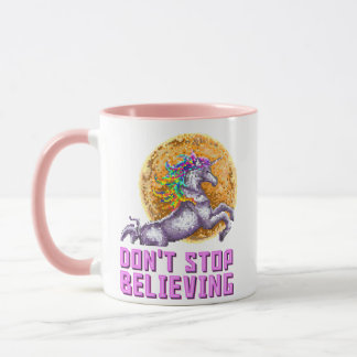 Mug N'arrêtez pas Believin Rainbow Unicorn