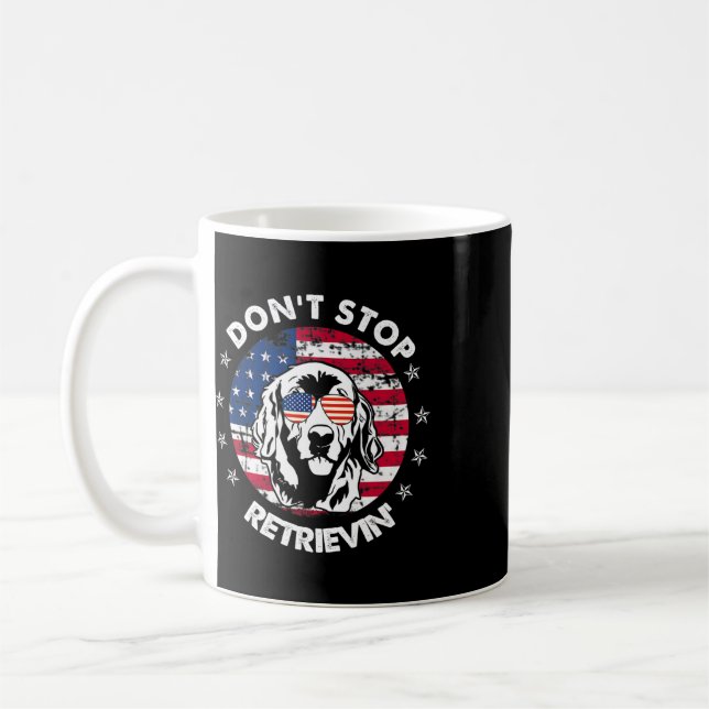 Mug N'arrêtez pas de récupérer Golden Retriever 4 juil (Gauche)