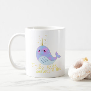 Mug Narval Kawaii Sérieux