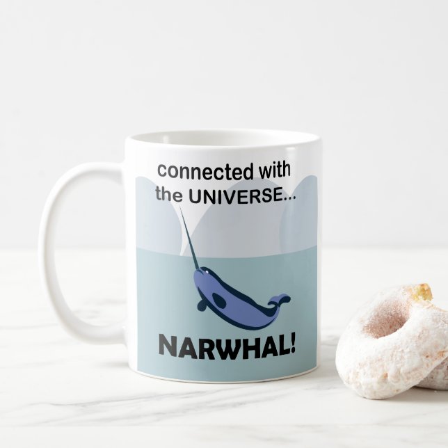 Mug Narwhal Connecté À L'Univers Narwhal (Avec donut)