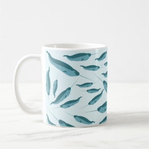 Mug Narwhal dans le Motif de l'océan bleu