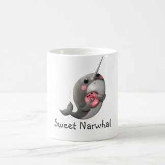 Mug Narwhal timide avec le beignet