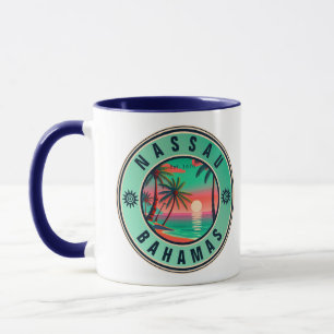 Mug Nassau Bahamas Retro Sunset voyage Souvenir 1950