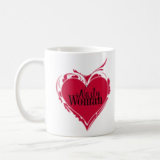 Mug NASTY FEMME red art COEUR (Gauche)
