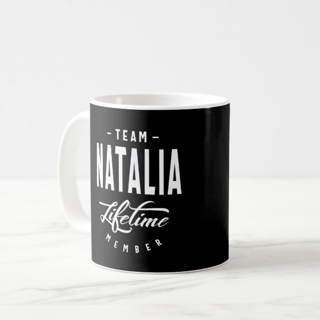 Mug Natalia Nom Personnalisé Anniversaire Cadeau Cadea (Devant gauche)