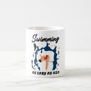 Mug Natation aussi facile que H2O - Amusante conceptio
