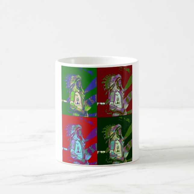 Mug Native American Chief Pop Art (Centre)