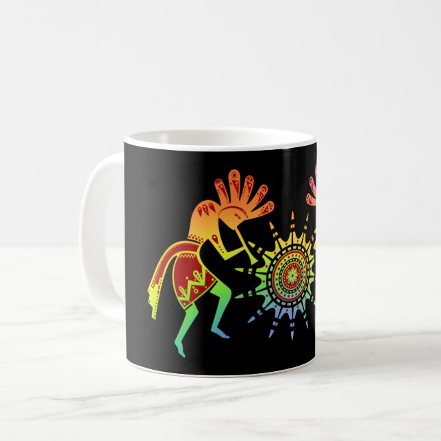 Mug Native Americans Culture - Sun Dancing Kokopelli 4 (Devant gauche)