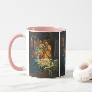 Mug Nativité de Noël, bébé Jésus en colère