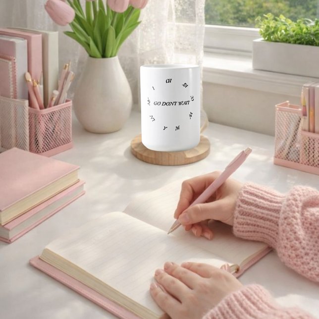 MUG N'ATTENDEZ PAS, FAITES TOUTE ACTION (Créateur téléchargé)