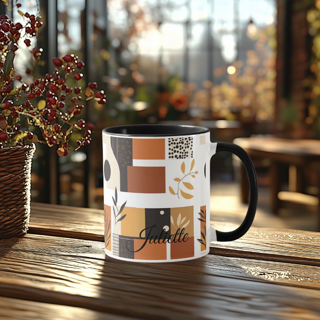 Mug Nature Abstraite Moderne - Géométrique Terreuse Pe (Créateur téléchargé)