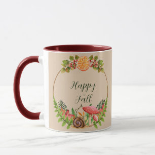 Mug Nature d'automne avec texte personnalisable