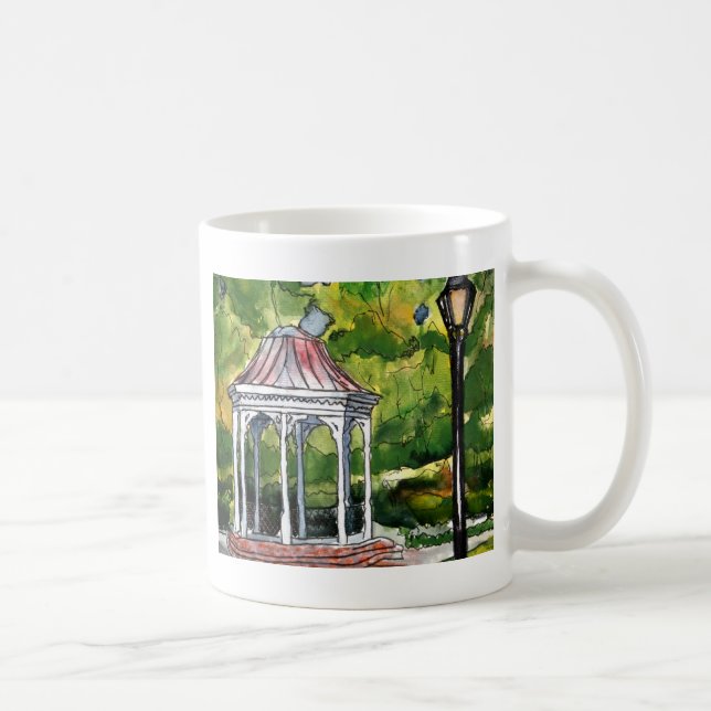 Mug nature de jardin de peinture d'aquarelle de (Droite)
