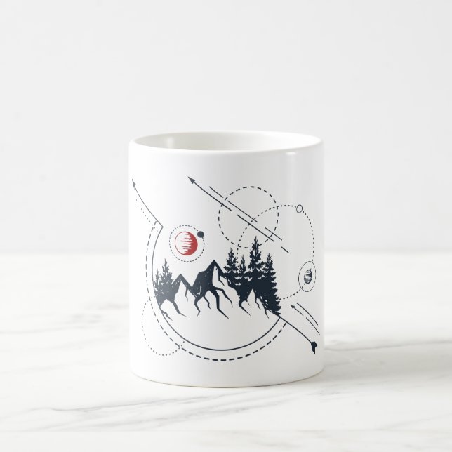 Mug Nature géométrique moderne Montagnes Aventure (Centre)