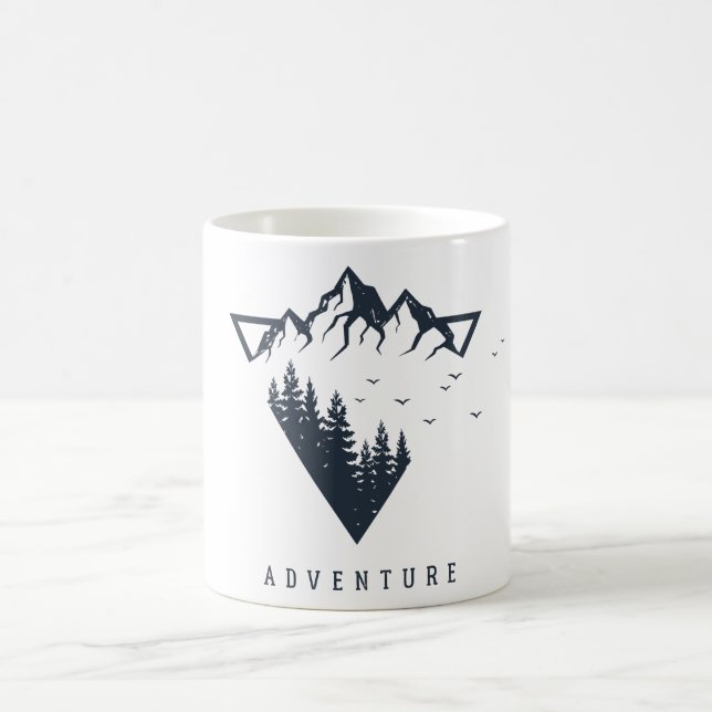 Mug Nature géométrique moderne Montagnes Aventure (Centre)