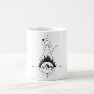 Mug Nature géométrique moderne Montagnes Formes d'aven