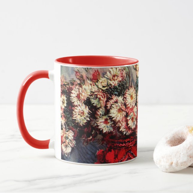 Mug Nature morte aux Chrysanthèmes par Claude Monet (Avec donut)