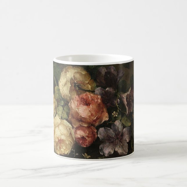 Mug Nature morte de roses et de liserons par Roosenboo (Centre)