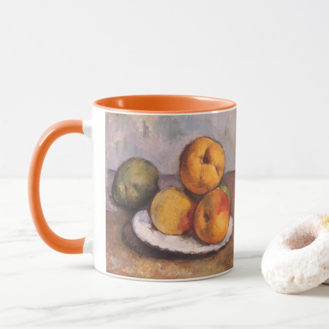 Mug Nature morte Quince, pommes, poires de Paul Cezann (Avec donut)