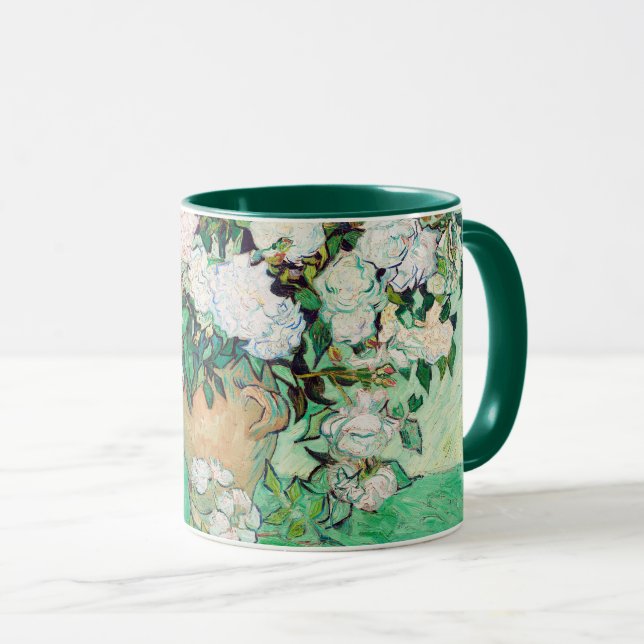 Mug Nature morte Roses dans un vase par Vincent van Go (Devant droit)