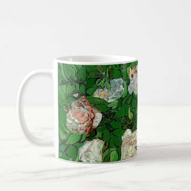 Mug Nature morte : Roses roses par Vincent van Gogh (Gauche)