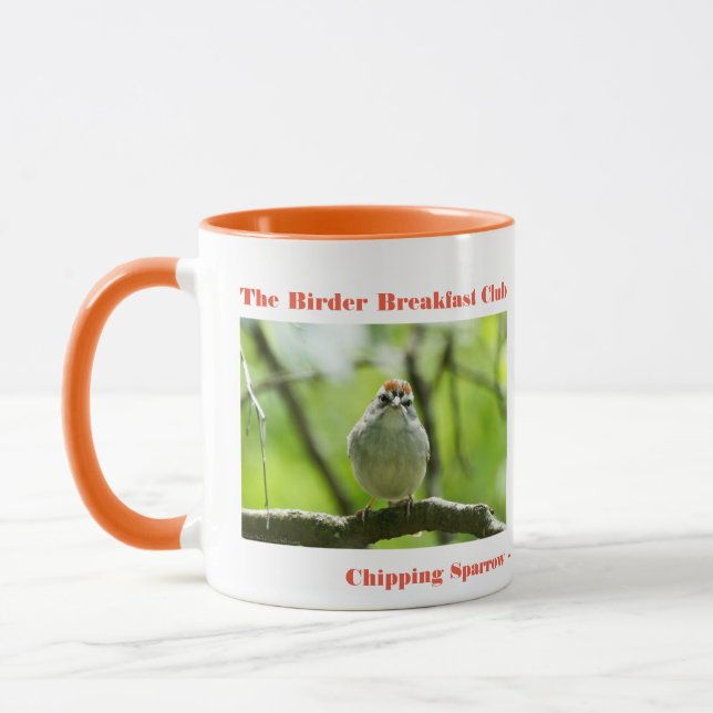 Mug Nature Photographie Chipping Sparrow Birder (Gauche)