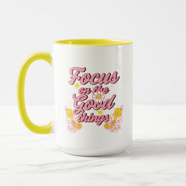 Mug Nature Soul Slogan | Focus sur les bonnes choses (Gauche)