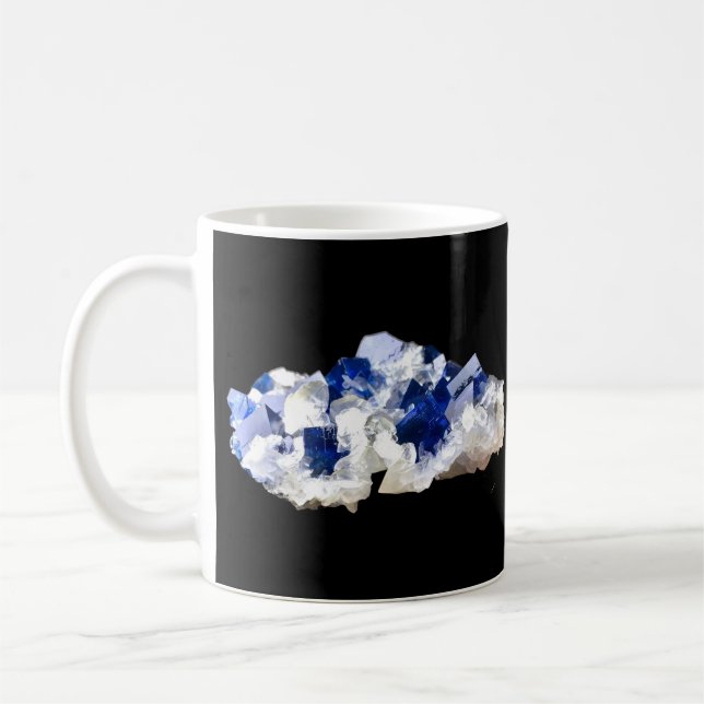 Mug naturel transparent bleu profond (Gauche)
