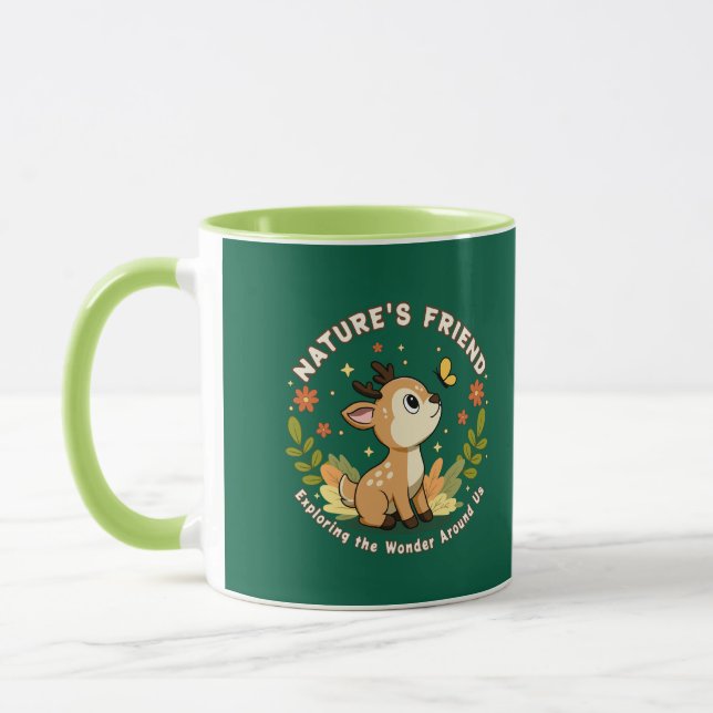 Mug Nature's Friend Cute Fawn Woodland Animal (Gauche)