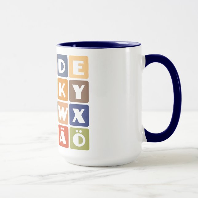 Mug Naughty Alphabets - choisir style & couleur (Droite)