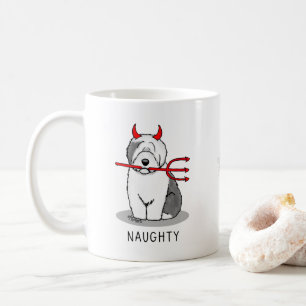 Mug Naughty Devil Old English Sheepdog (Gris 1)