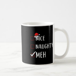 Mug Naughty Meh List Drôle Noël