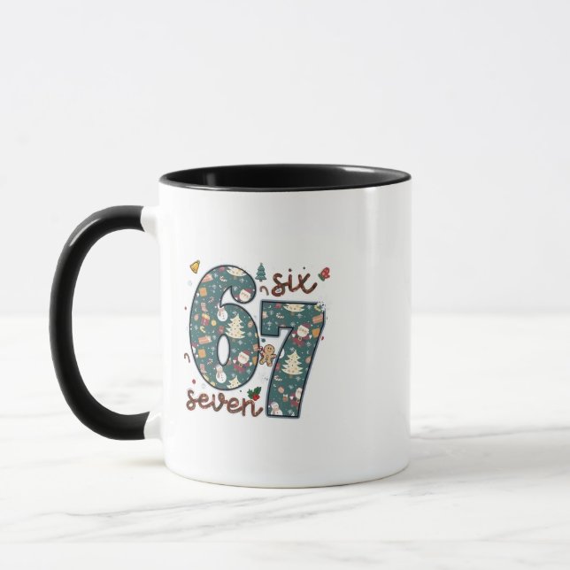 Mug Naughty Nice Six Seven 67 Brainrot Noël (Gauche)