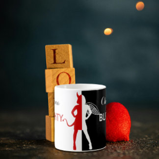 Mug Naughty personnalisé mais Nice Diable Angel