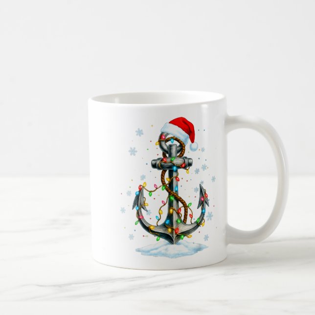 Mug Nautical Anchor Christmas Lights Boating Sailor  (Droite)