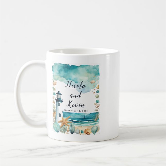 Mug Nautical Lighthouse Wedding  (Gauche)