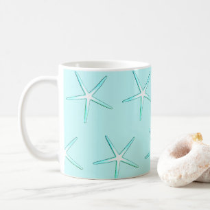 Mug Nautique Turquoise Bleu Motif de l'étoile de mer b