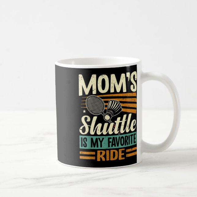 Mug Navette Badminton Moms - Enfants Aimant Mère (Droite)