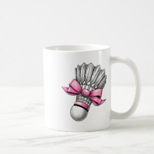 Mug Navette de badminton à ruban rose maman fille Coqu