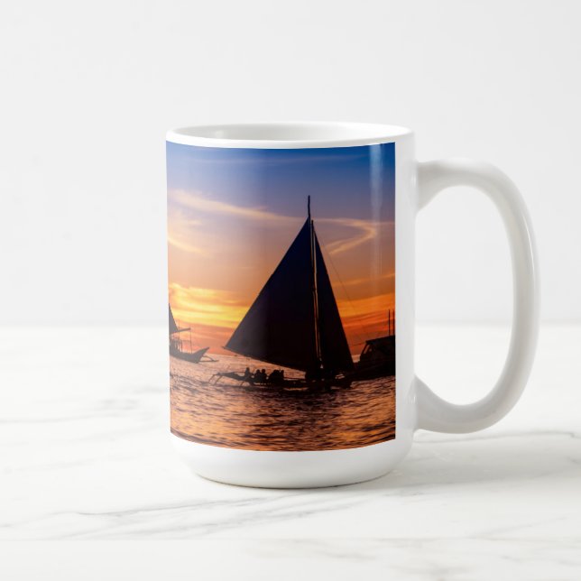 Mug Navigation de Paraw au coucher du soleil (Droite)