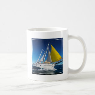 Mug Navigation d'océan dans un yacht