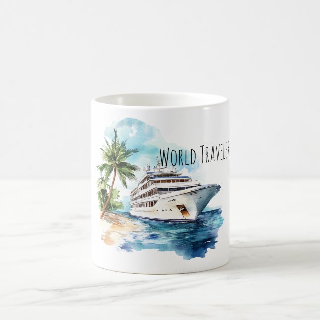 Mug Navire de croisière de voyage mondial (Centre)