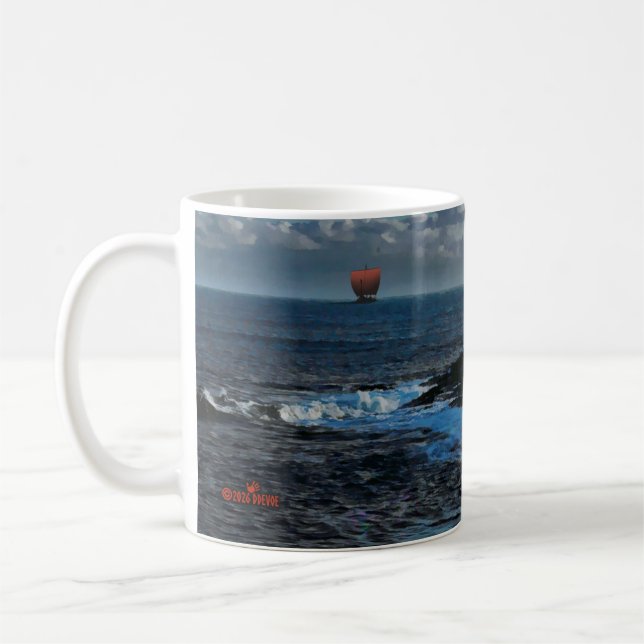 Mug Navire long Viking de Wick Bay (Gauche)