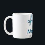 Mug Navy bleu nom de garçon d'honneur lettre date masc<br><div class="desc">conception</div>