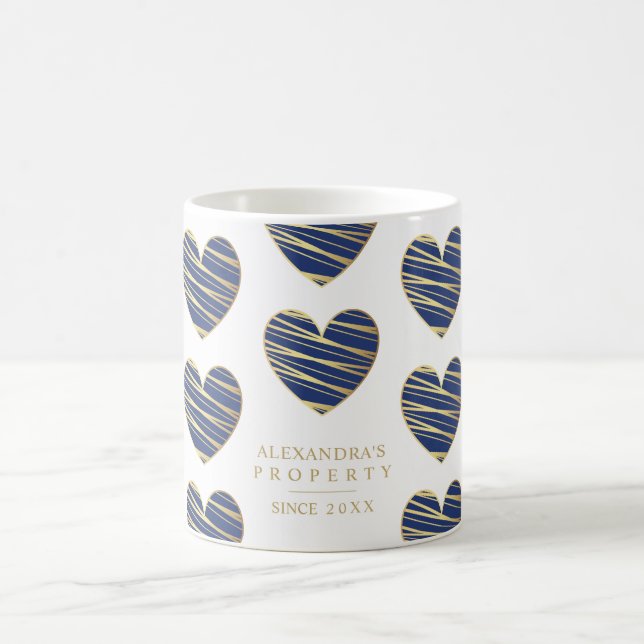 Mug Navy Heart Best Friends All Occasion  (Centre)
