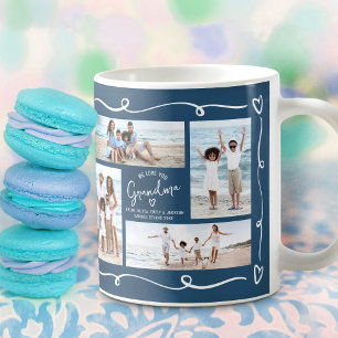 Mug Navy Love You Grand-mère 4 Photo Dessins à Main Do