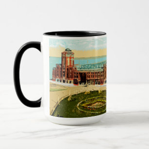 Mug Navy Pier Chicago 1920's Watercolor Art Windy City