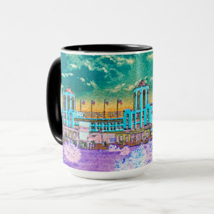 Mug Navy Pier Chicago 1920's Watercolor Art Windy City