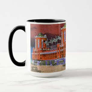 Mug Navy Pier Chicago 1920's Watercolor Art Windy City